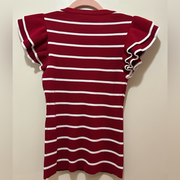 Eesome Red and White Striped Crop Top - Picture 2 of 3
